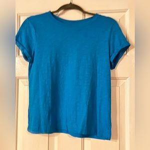 LOFT. Cotton turquoise vintage soft T-shirt.